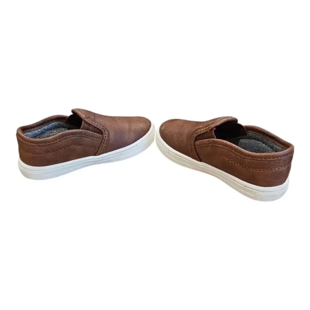 Carter's Simple Joys Faux Leather Slip On Boys Sneakers Toddler 7M